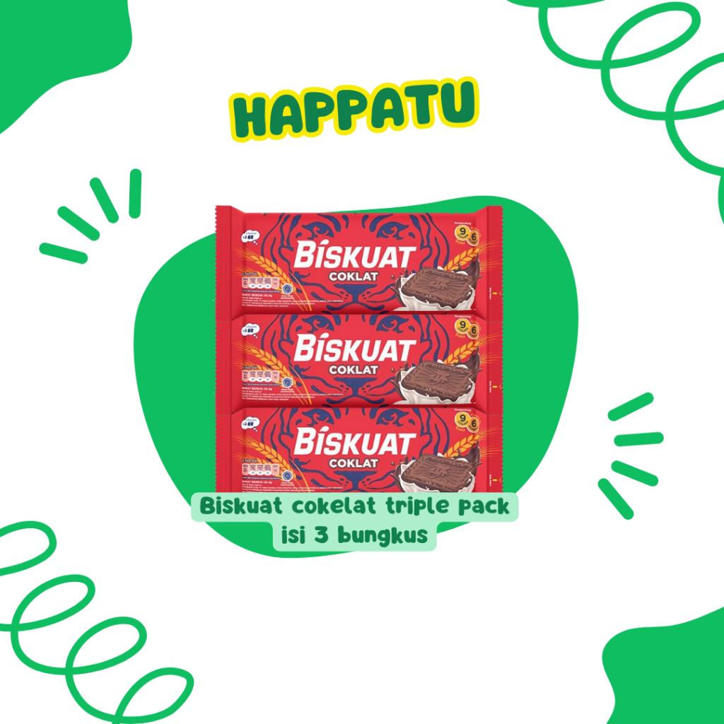 

Bisukuat wafer cokelat Triple Pack, isi 3 bungkus 45 gram
