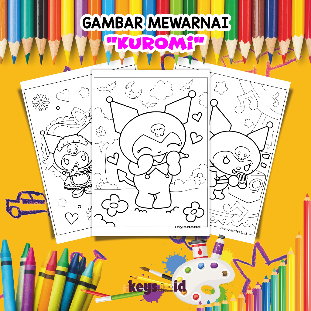 

KERTAS MEWARNAI, GAMBAR MEWARNAI KUROMI, COLORING, KERTAS MEWARNAI ANAK, GAMBAR KUROMI