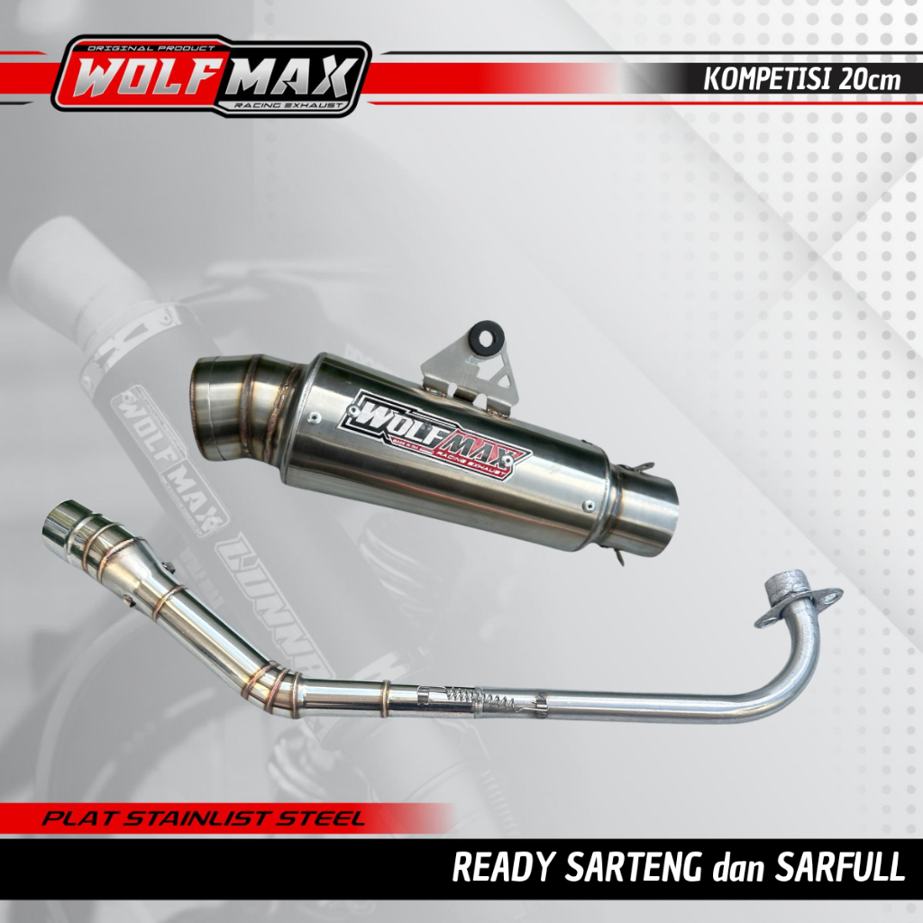 Knalpot Racing Kompetisi 20cm set Bebek Roadrace Sarteng Sarfull