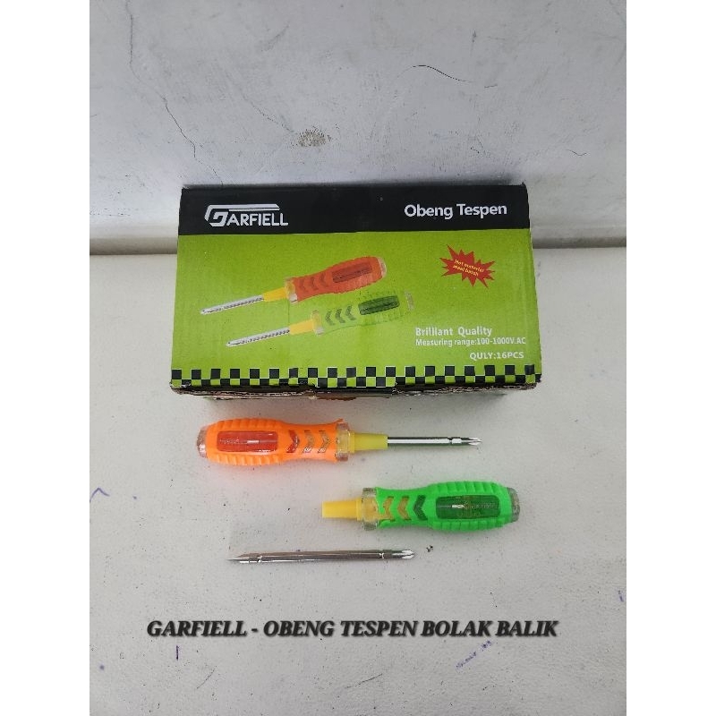 Garfiell Obeng Tespen Bolak Balik / Obeng Tespen Warna Bolak Balik.