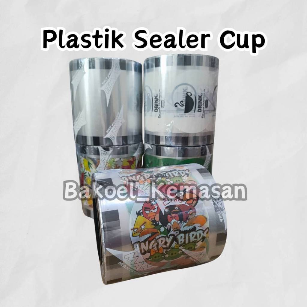 Plastik Lid Cup Sealer 1000 Cup Seal Minuman Teh Jus Buah Gambar Kartun