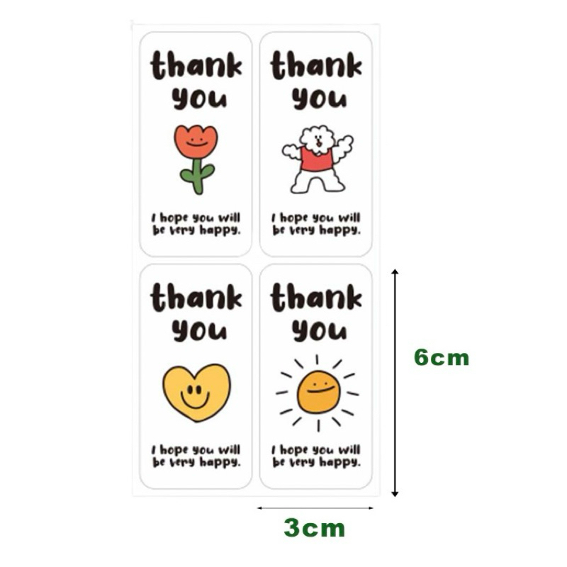 

40 pcs sticker thankyou (10 lembar)