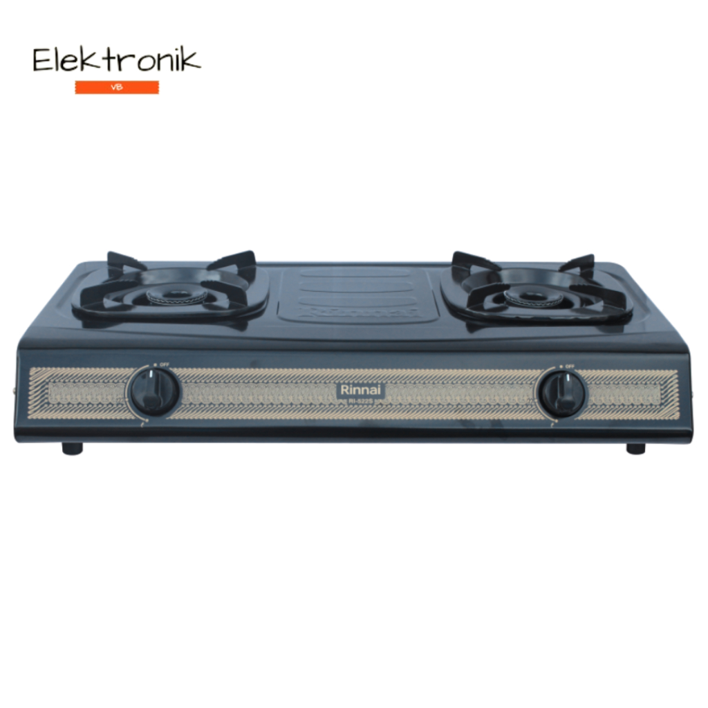 Kompor Gas Rinnai 2 Tungku RI 522S Batik Stainless Steel