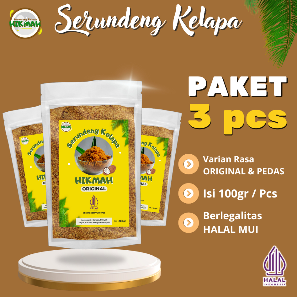 

Serundeng Kelapa Ayam Dan Sapi Toping Makanan Original Halal - Paket 3 Pcs