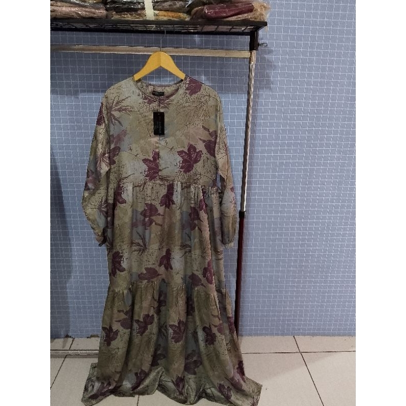 Gamis umpak keliling Armany motif ORI:Nia muslimah