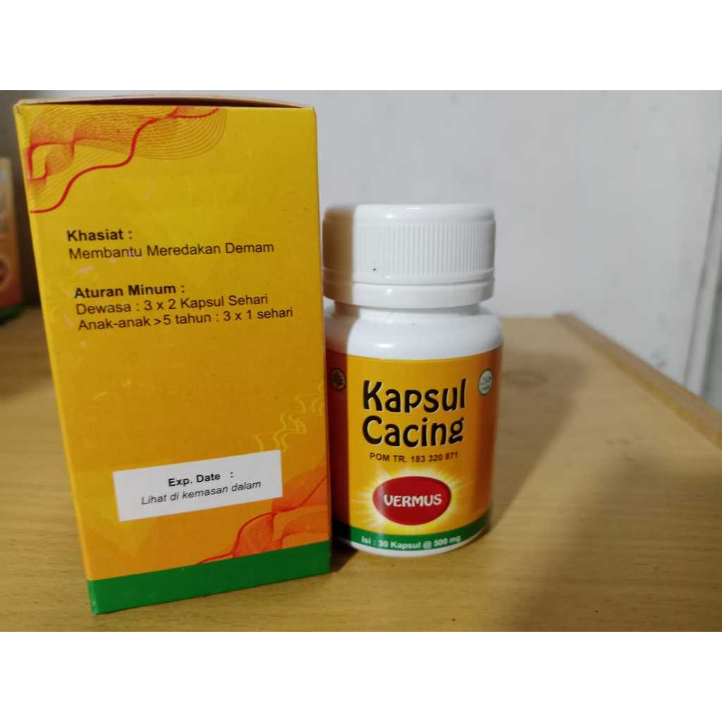 Kapsul cacing VERMUS -Obat pereda panas / Obat tipes