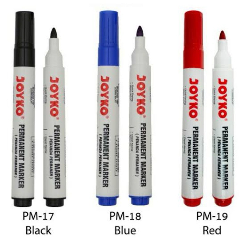 

Spidol Permanen / Permanen Marker Joyko PM-17 (BLACK) Lusinan