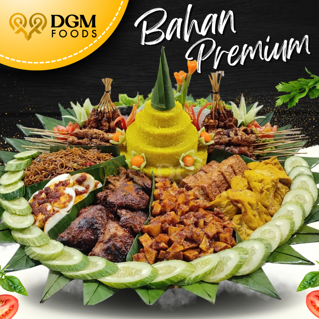 

Nasi Tumpeng Combo Tampah / Tumpeng Sate / Set Tumpeng / Tumpeng Hajatan by Domba Guling