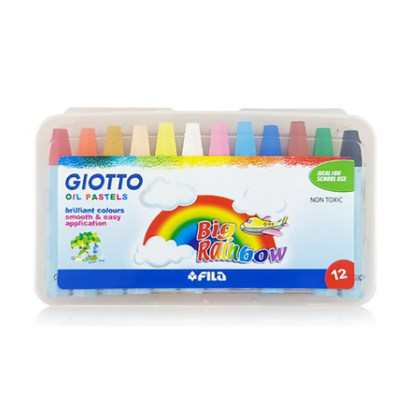 

Crayon Oil Pastel Giotto Big Rainbow 295100 Non Toxic Harga 1 Set 12 Warna