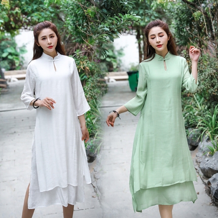 MINDY DRESS - PREMIUM DRESS BAHAN LINEN WARNA HIJAU BAHAN TEBAL ADEM