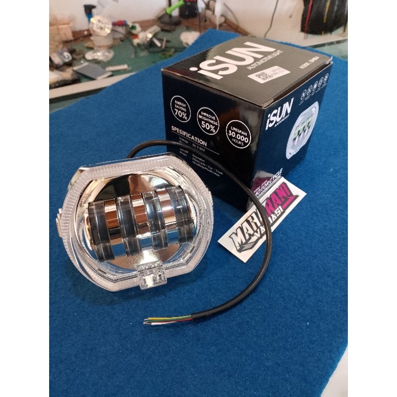 Lampu utama projie daymaker biled projie daymaker 4 mata motor dan mobil