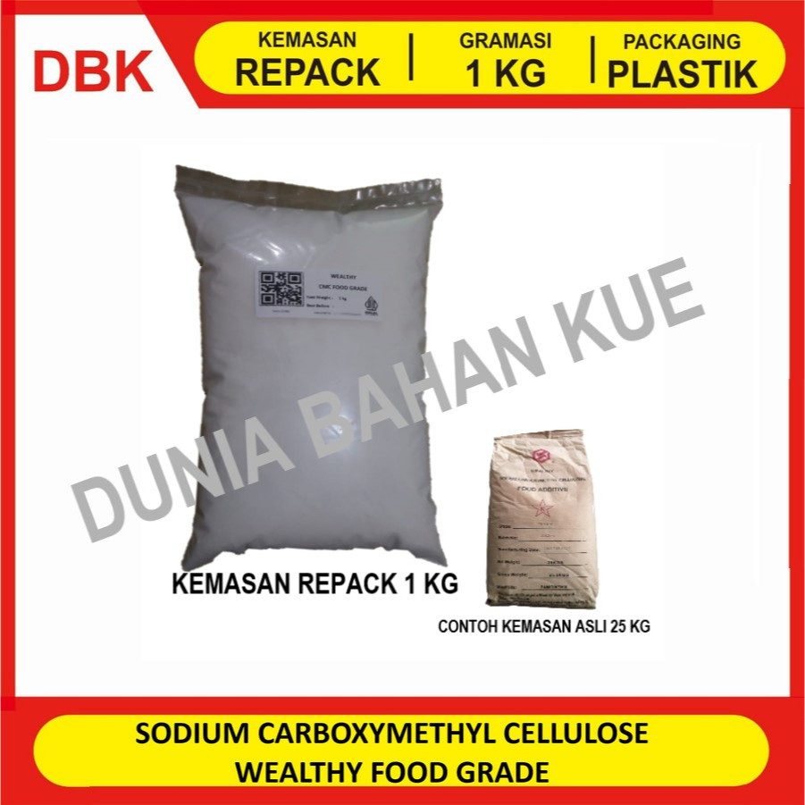 

SODIUM CARBOXYMETHYL CELLULOSE / CMC FOOD GRADE PENGENTAL - REPACK 1 KG