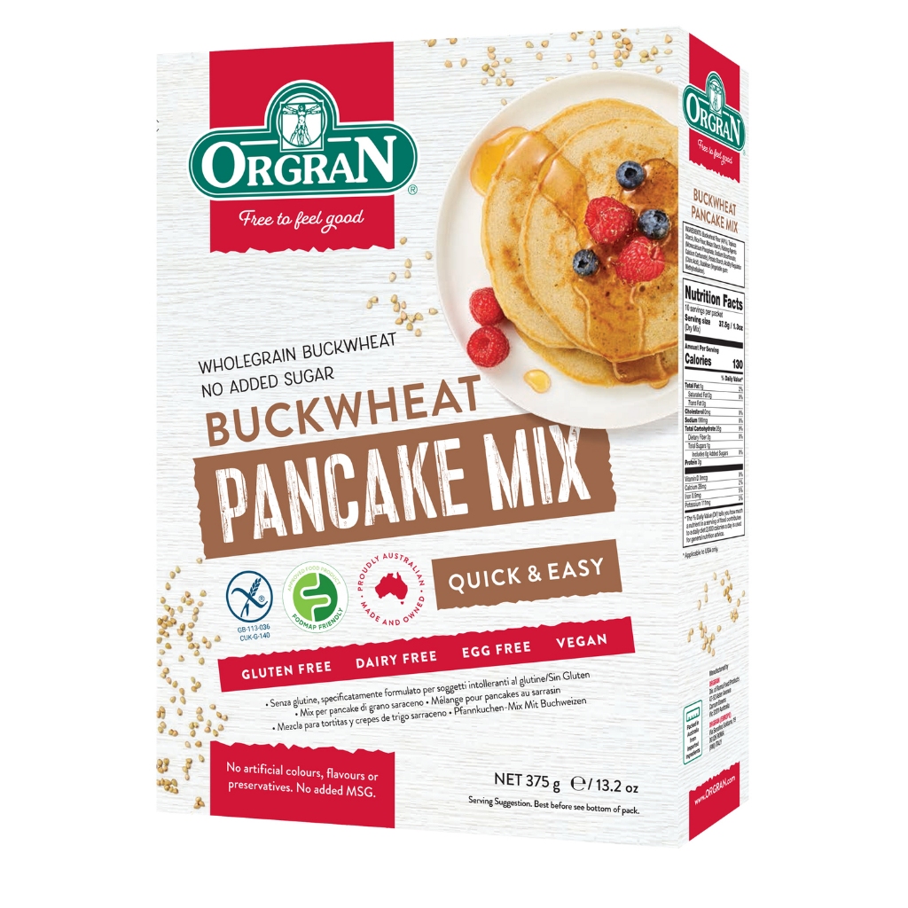 

Orgran Gluten Free Buckwheat Pancake Mix 375g / Premix Pancake VEGAN