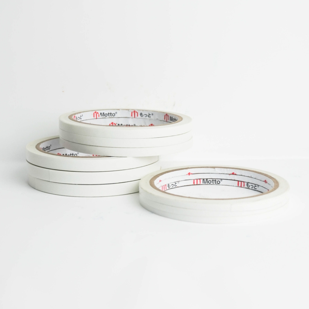 

YEN Double Tape Kertas 6mm x 10 Meter - 1 Slop Isi 24 Pcs/Roll - Motto Tape