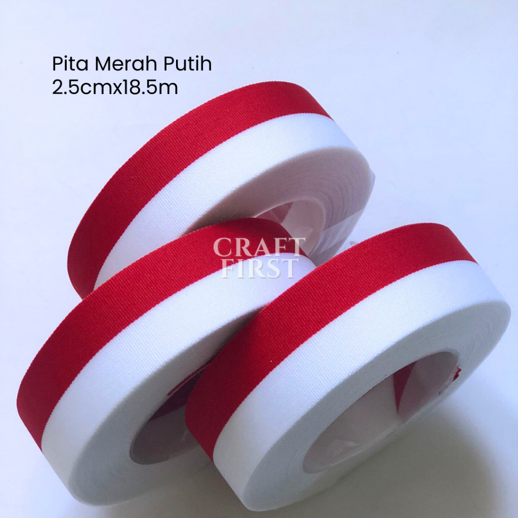 

Craft First - Pita Merah Putih 2.5cmx18.5m