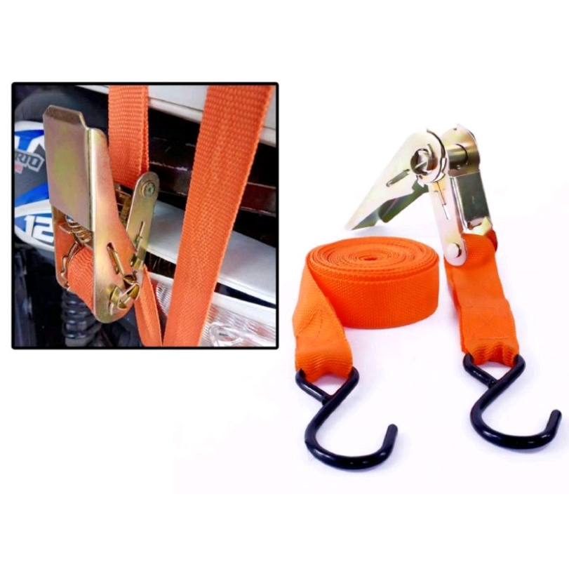 Tali Pengikat Barang / Rachet Tie Down 1" X 5m Pengikat Barang Motor Truk Kargo