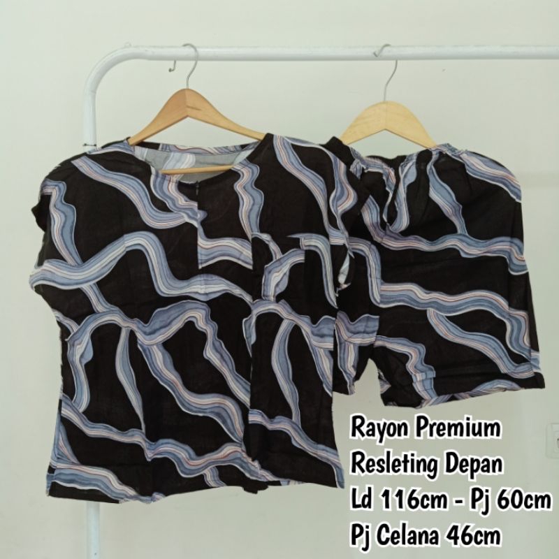 Babydoll Celana Pendek Bahan Rayon Jumbo / Baju Tidur Wanita Menyusui / Baju Rumahan