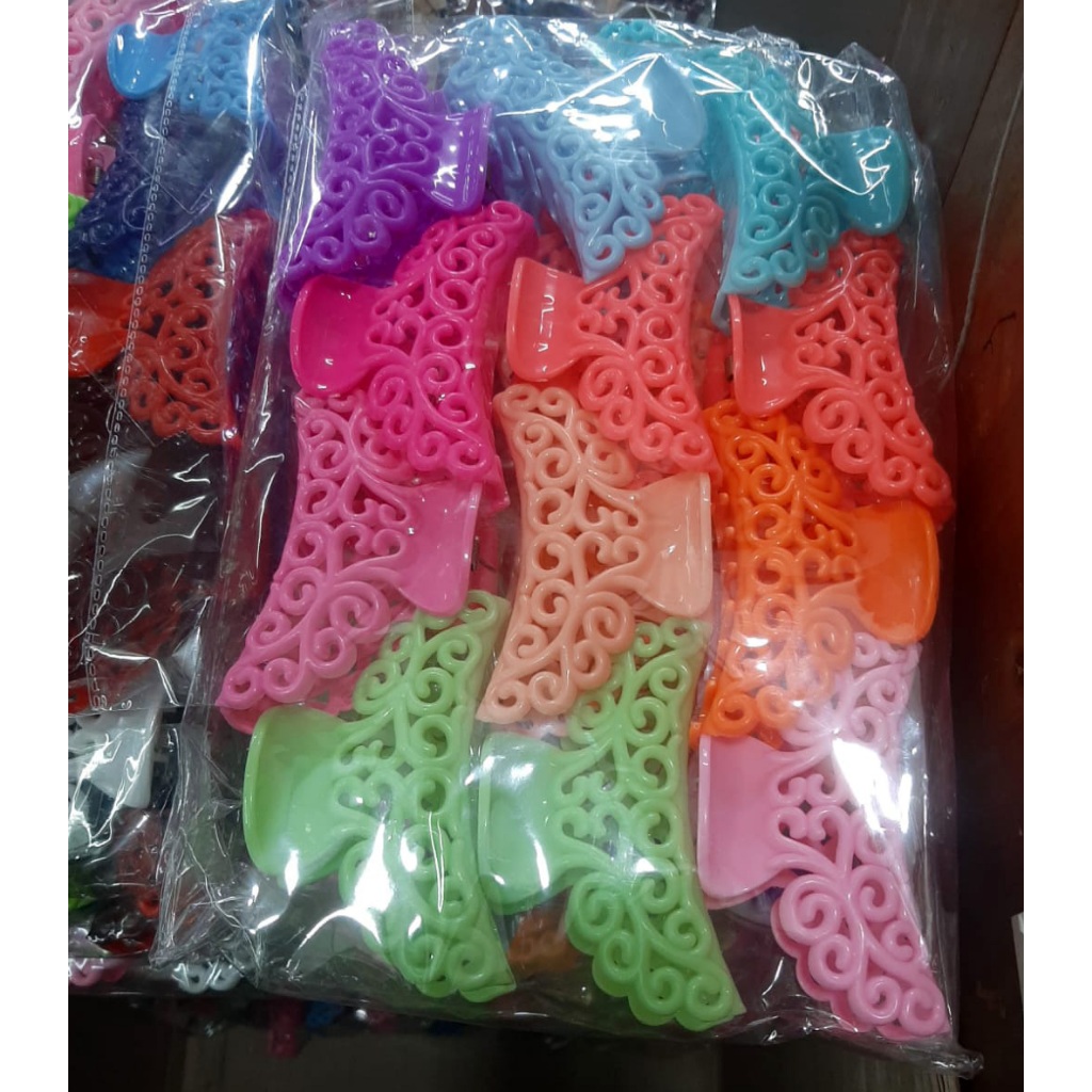 Jepit rambut jedai model BATIK isi 12 pcs / Grosir Murah Jepit Kapit Rambut Motif Batik