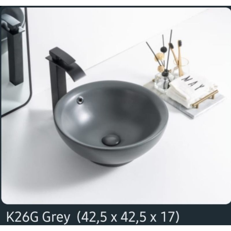 wastafel keramik mangkok grey / wastafel keramik mangkok black