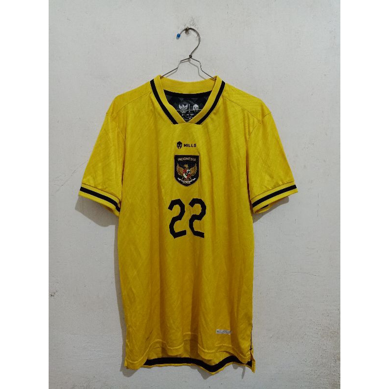 Jersey Timnas Indonesia Kiper GK Home Kuning 2021 2023 MATCHWORN Friendly Match DAFFA FASYA Mills