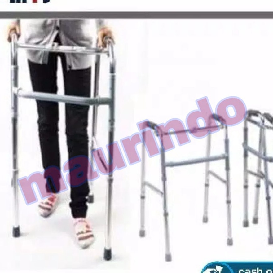 Top COD  Walker Tanpa Roda Lipat Sella  Tongkat Bantu Jalan  Walker Standard Onemed MTS Stick