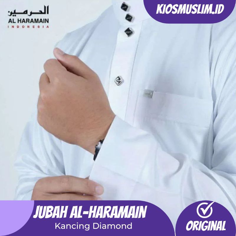 JUBAH GAMIS DEWASA AJMAL PREMIUM KANCING WAJIK (HARAMAIN STYLE)