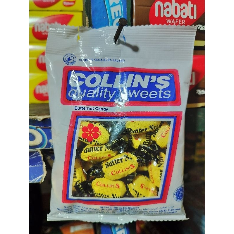

Permen Collins Butter Nut Candy Kembang Gula Rasa Kacang
