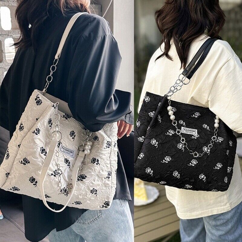 Totebag Wanita Import Tas Practical Tote Bag with Chain Strap Convenient for Work Travel Everyday Er