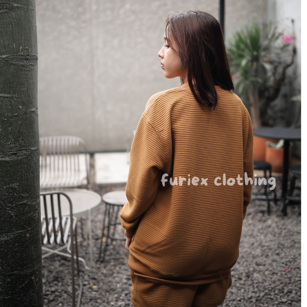Furiex-One Set Pria Sweater One Set Unisex Stelan One set Crewneck Broadshort Premium