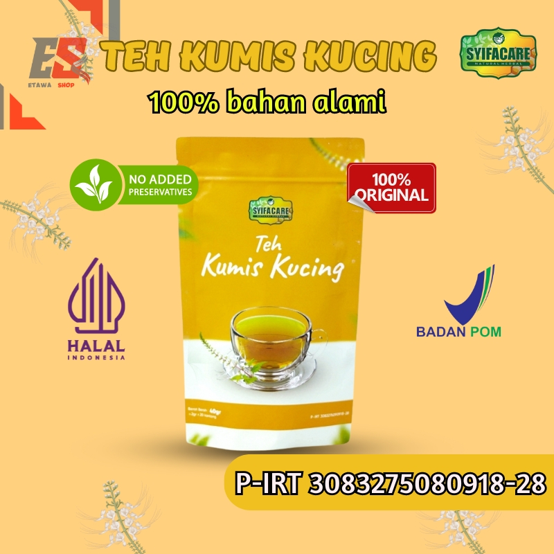 

Teh Kumis Kucing Syifacare - Teh Celup 100% Bahan Herbal Membantu Mengobati Saluran Kencing 40gr