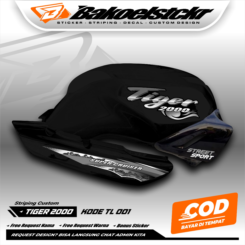 STRIPING TIGER 2000 HOLOGRAM CUSTOM BATIK - STRIPING CUSTOM TIGER - STRIPING TIGER CUSTOM VARIASI