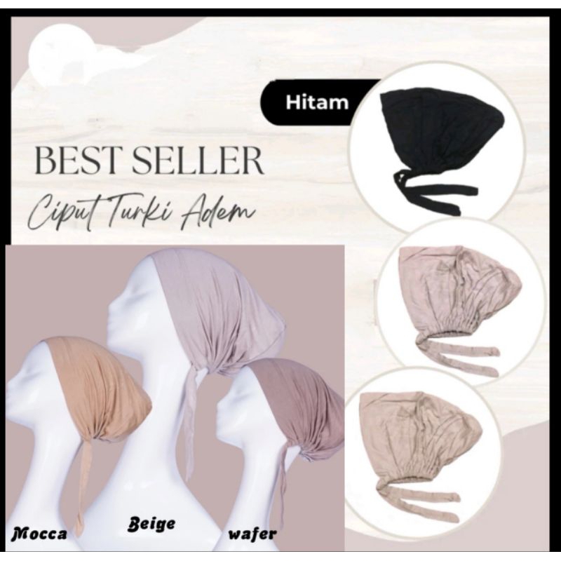 Ciput Turki Kaos Rayon Adem Nyaman Anti Pusing