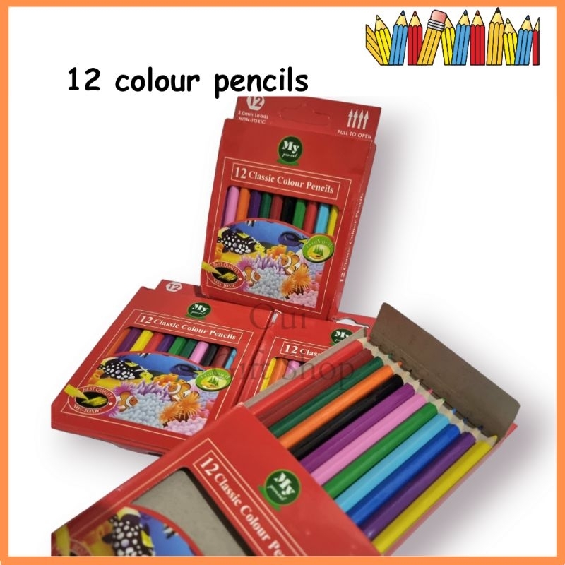 

Pensil Warna 12 Warna / Coloring Pencils / Color Pensil / Mewarnai / 12 Colour Pencils