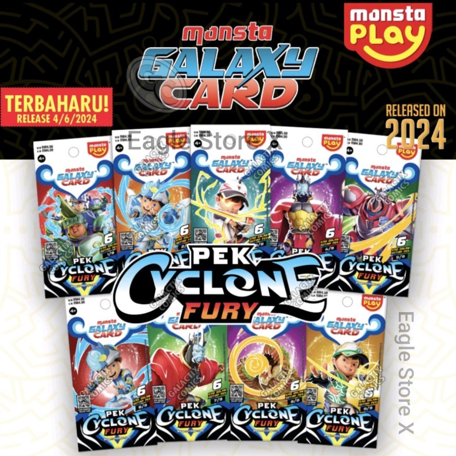 (MALAYSIA VERSION) BoBoiBoy Galaxy Card Kad Pek Cyclone Fury