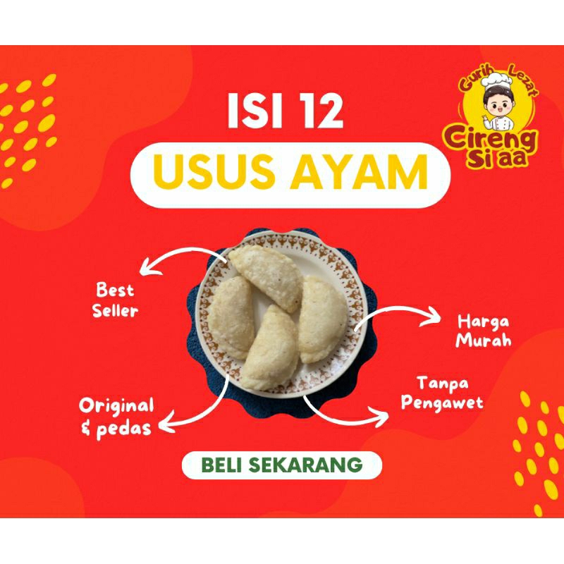 

PROMO CIRENG ISI USUS AYAM ISI 12PCS