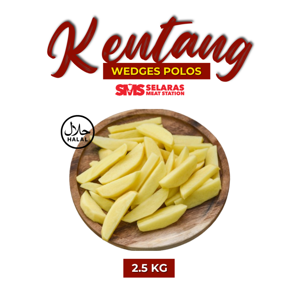 

Kentang Wedges Polos 2.5 Kg Frozen Tangerang