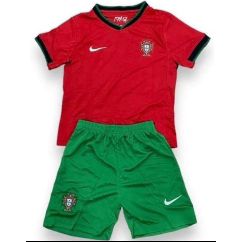 KIDS JERSEY BOLA ANAK PORTUGAL HOME AWAY NEW EURO 2024
