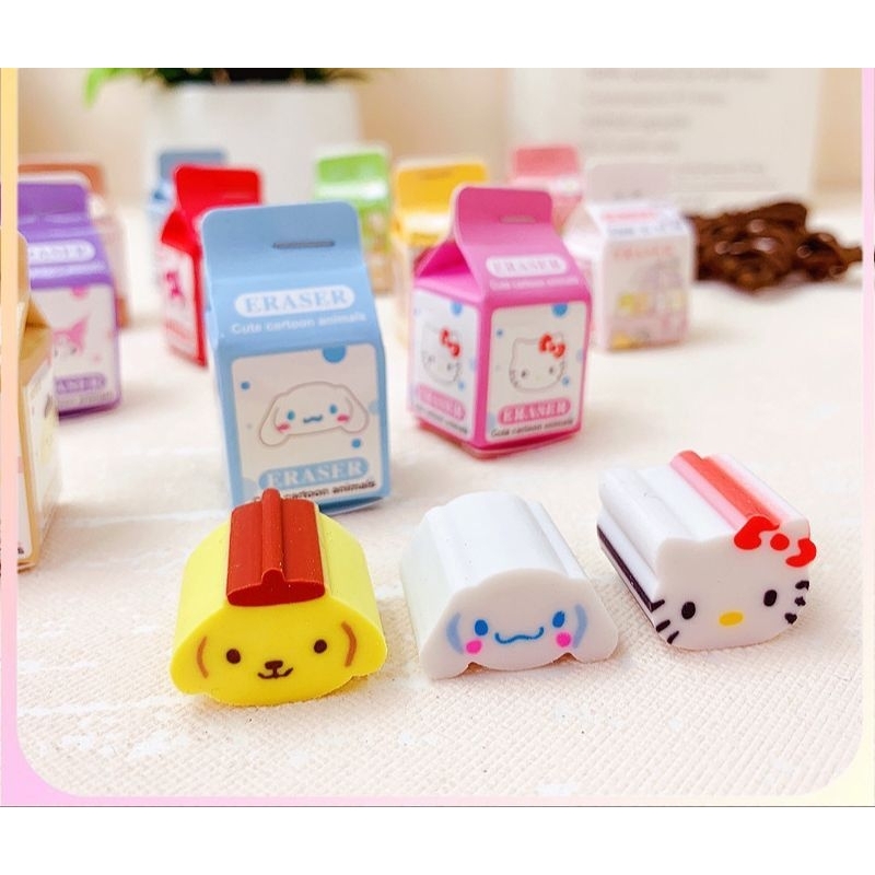 

penghapus eraser kotak susu sanrio