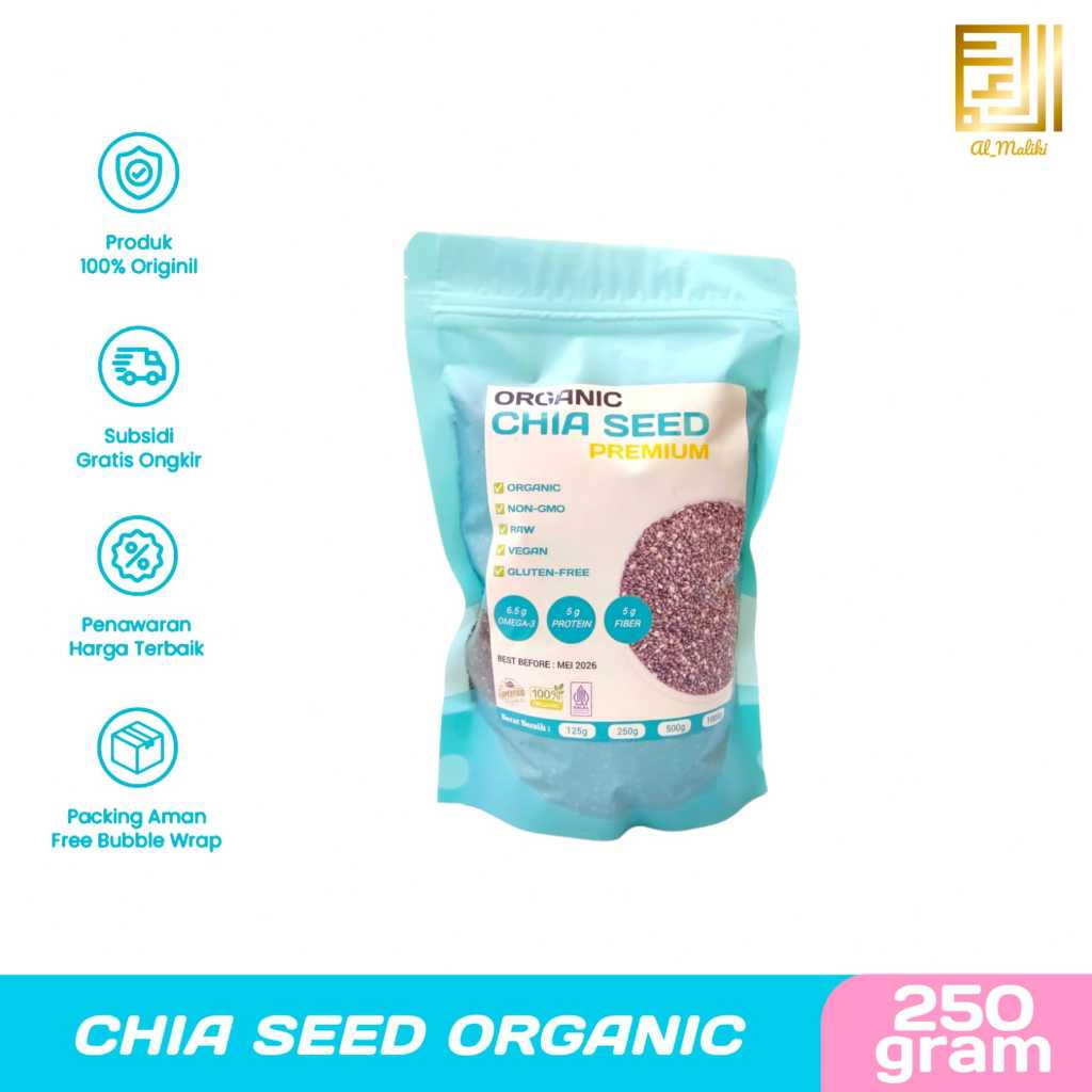 

Chia Seed Organic 250gram I Black Chia Seed Mexico Pouch