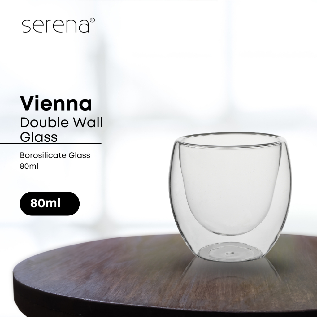 Gelas Double Wall Borosilicate Serena Vienna 80ml