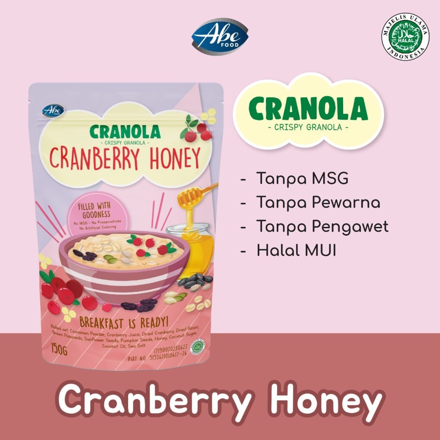 

Buy 1 Get 1 Free Abe Food Cranola Crispy Granola