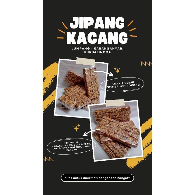 

Jipang Kacang Cemilan Khas Purbalingga 250 Gram Kemasan Plastik