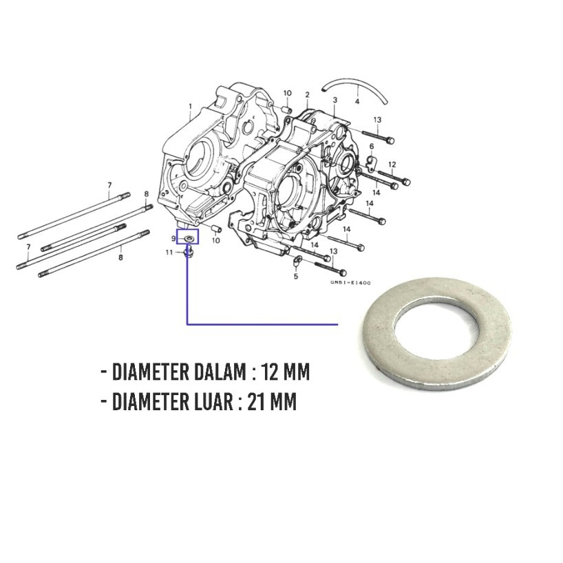 RING BAUT OLI RING 17 DAN RING 19  KHUSUS BAUT OLI MESIN RING 17  JUPITER MX BEAT SCOOPY SPACY VARIO