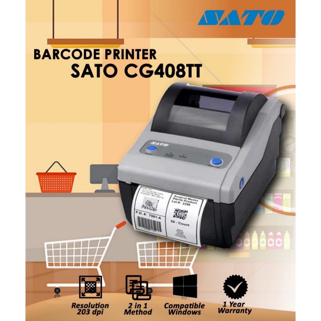 SATO CG-408TT BARCODE PRINTER