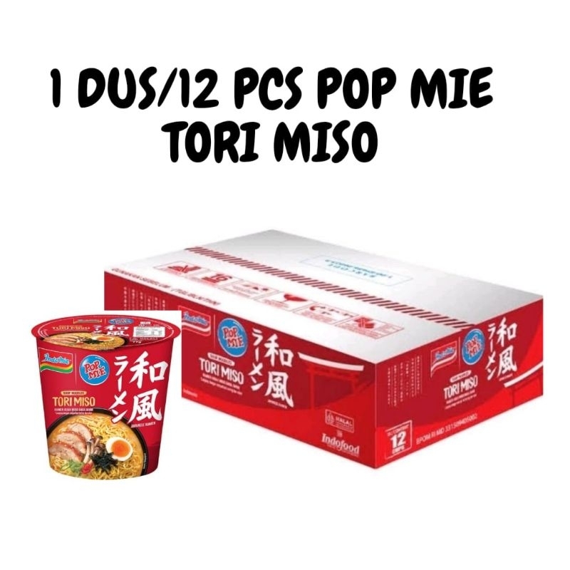 

1 DUS/12 PCS POP MIE INSTAN TORI MISO RAMEN JEPANG 77 GRAM TStore