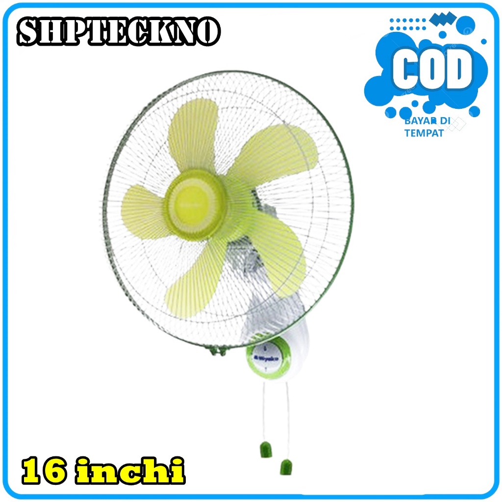 Miyako KAW1662GB Kipas Angin Dinding 5 Balin baling Bergaransi Resmi