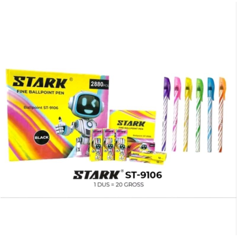 

(12pcs) pulpen ulir STARK / pen lilin murah