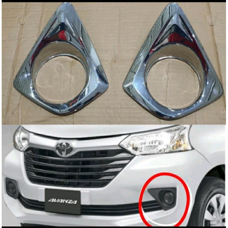 Garnis Cover Ring Foglamp Grand Avanza Xenia 2016 2017 2018 Chrome