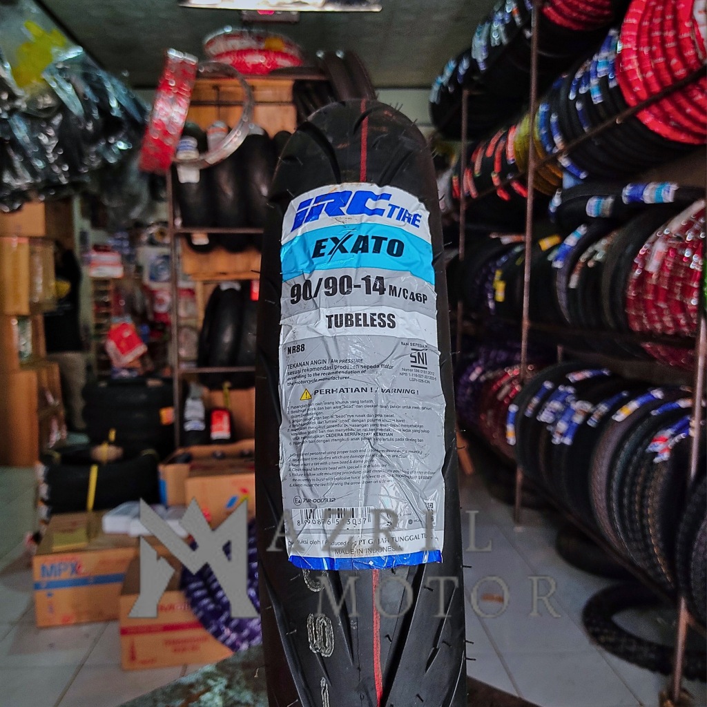 IRC EXATO RING 14 90/90-14 BAN LUAR TUBLESS BAN LUAR MOTOR MATIC