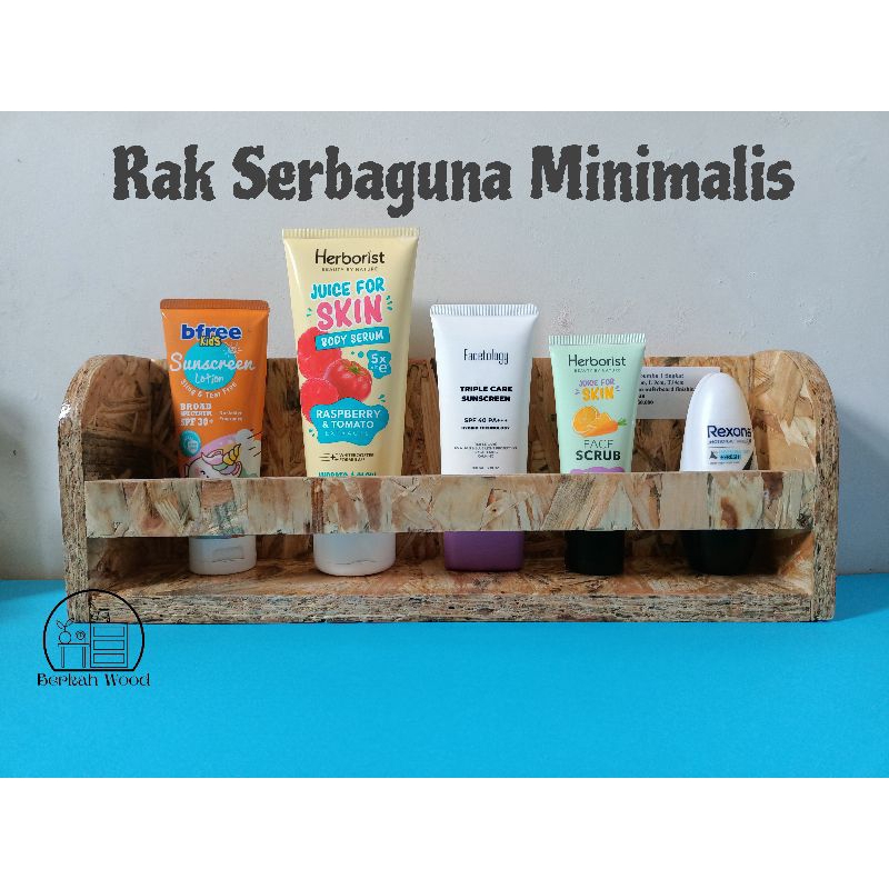 Rak Serbaguna Minimalis/Rak Bumbu Kayu/Rak Minimalis Kayu
